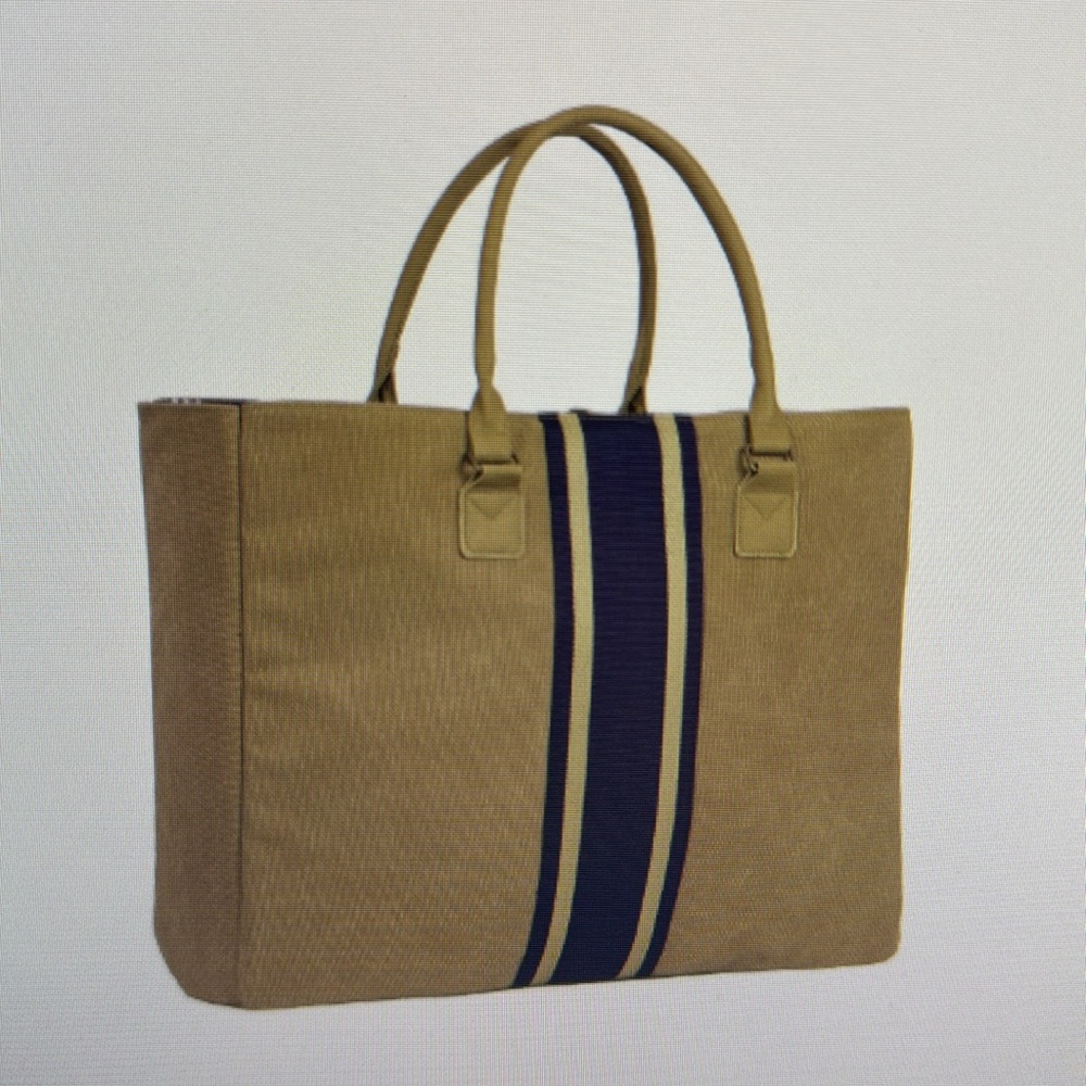 Shopper - Newport Tan and Black Striped Bag